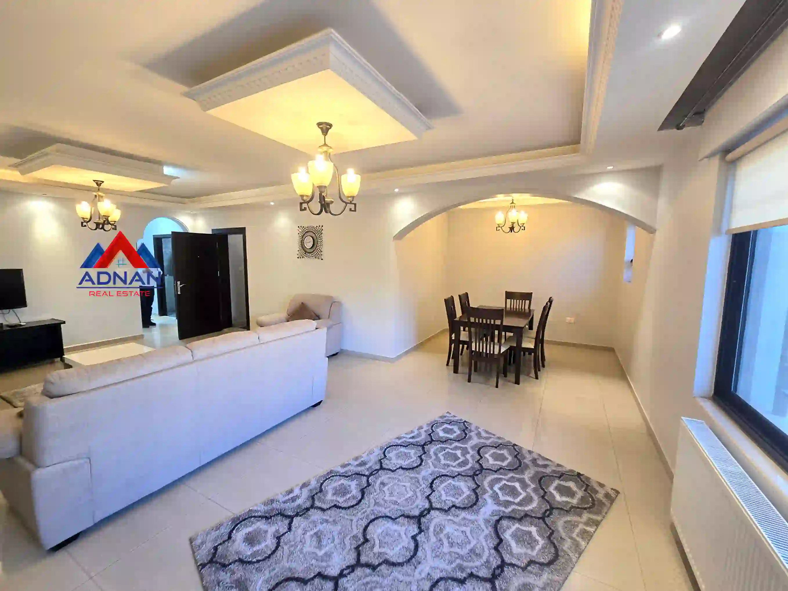 Furnished apartment in Abdoun, 150 sq m, with 2 bedrooms, pool, and gym.