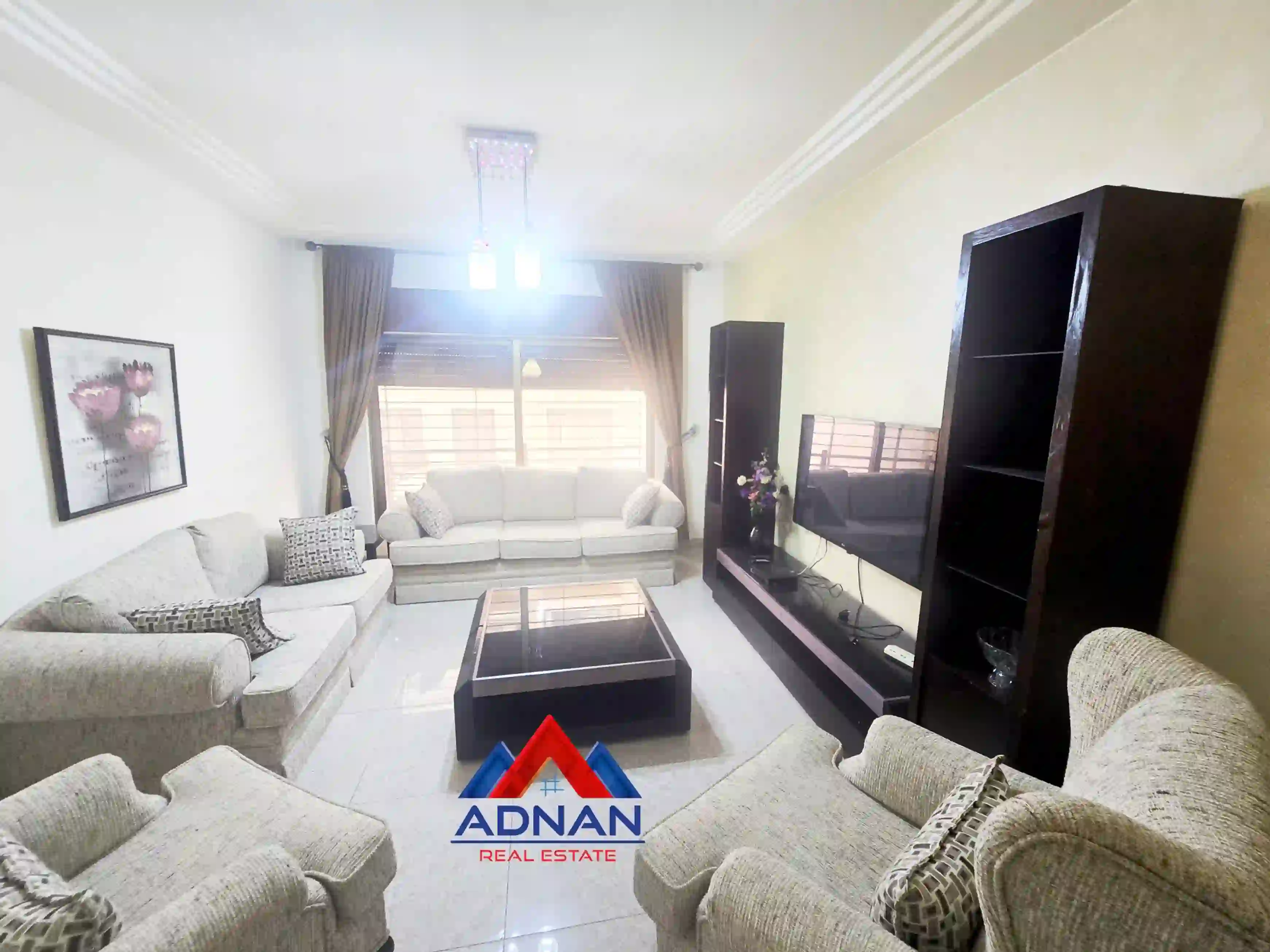 Abdoun Luxury Furnished 2-Bedroom First Floor 100sqm Apartment with Central AC for Monthly Rent 600 JD 2
