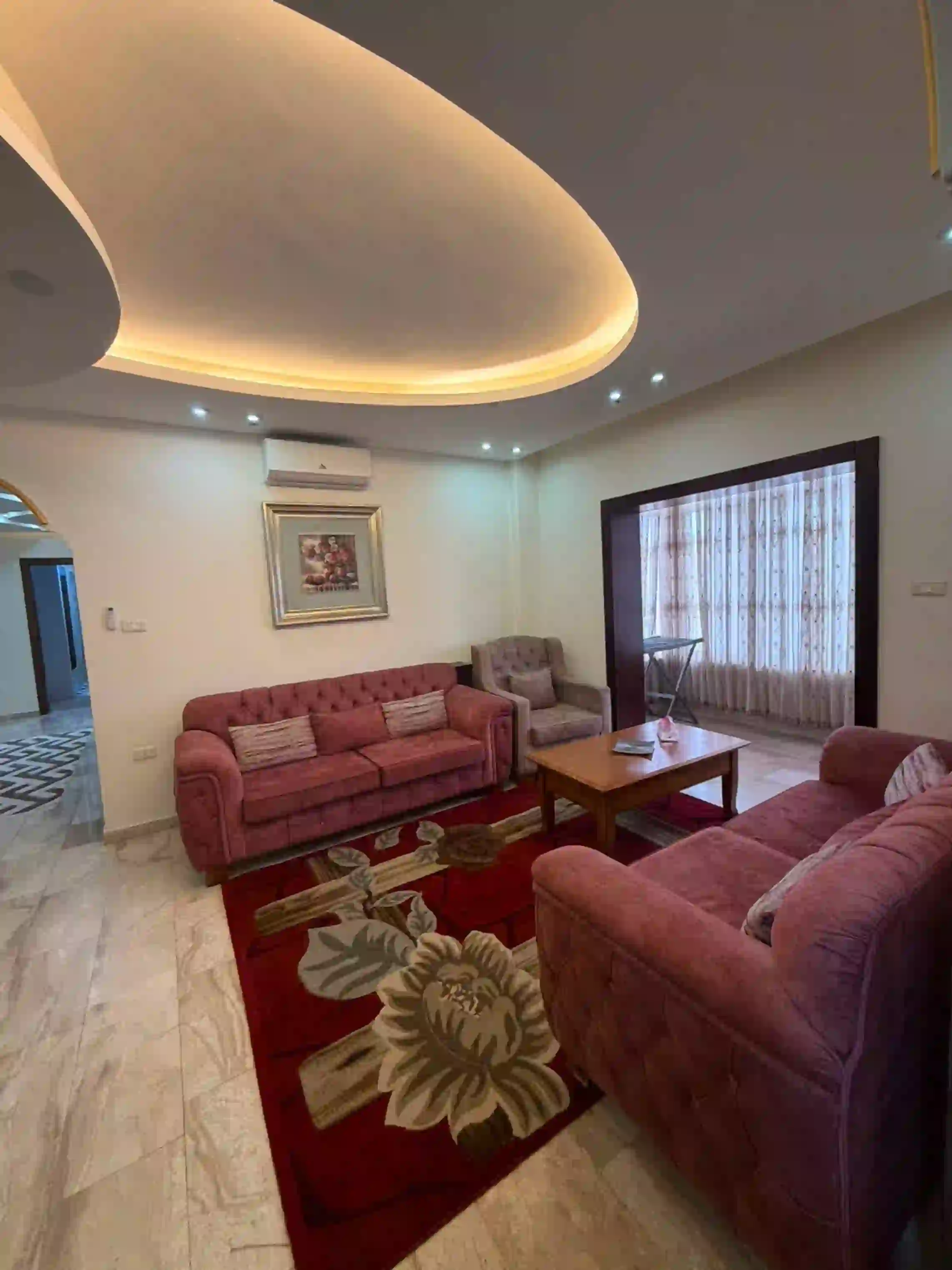 Abdoun Fully Furnished 3-Bedroom 205 sqm Third Floor Apartment with Maid Room for Monthly Rent 1,400 JD 2