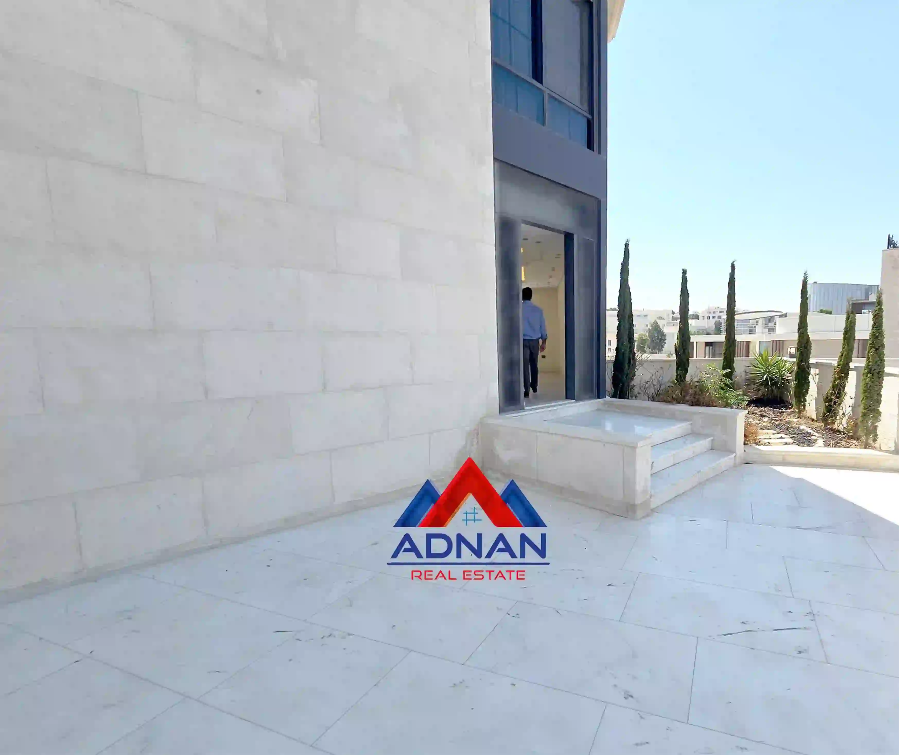 Abdoun New Unfurnished Semi-Furnished Ground Floor 4-Master-Bedroom 305 sqm Apartment with 100 sqm Terrace for Annual Rent 23,000 JD