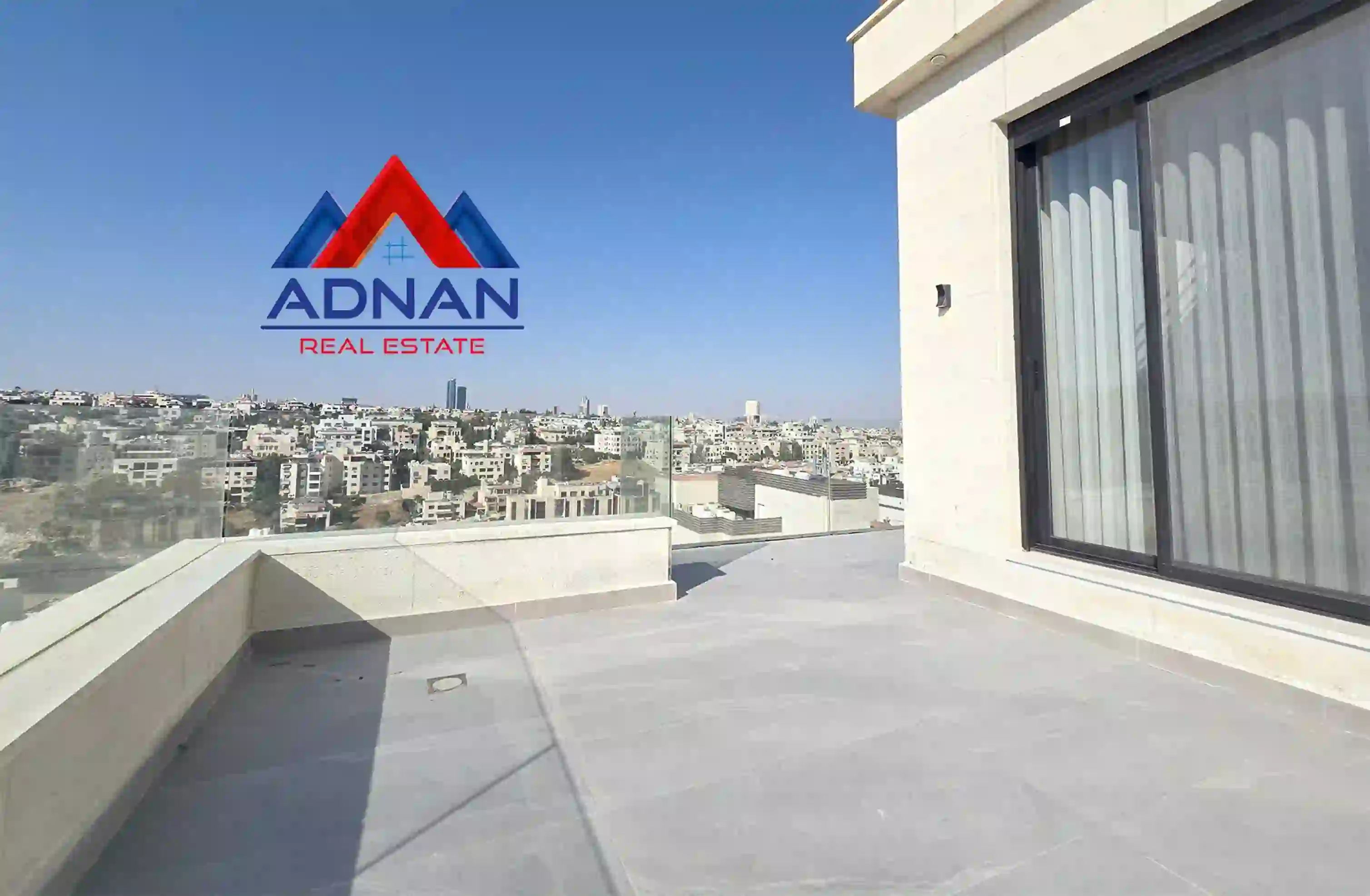 Abdoun Luxury Furnished Roof 2-Bedroom 120 sqm with 130 sqm Terraces Panoramic View for Annual Rent 22,000 JD
