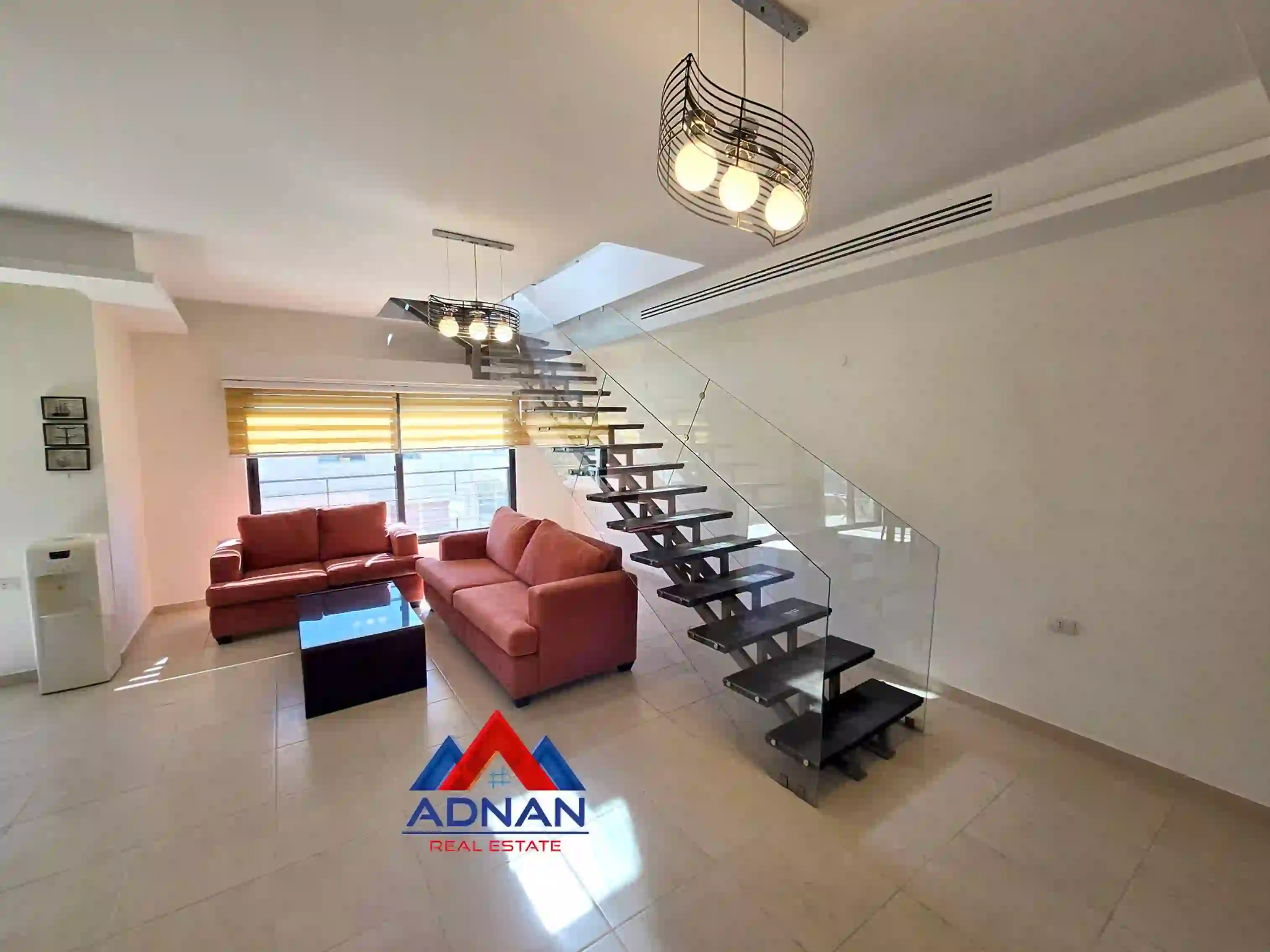 Um Uthaina Fully Furnished Top Floor Duplex Roof 2-Bedroom 150 sqm Apartment for Annual Rent 13,000 JD